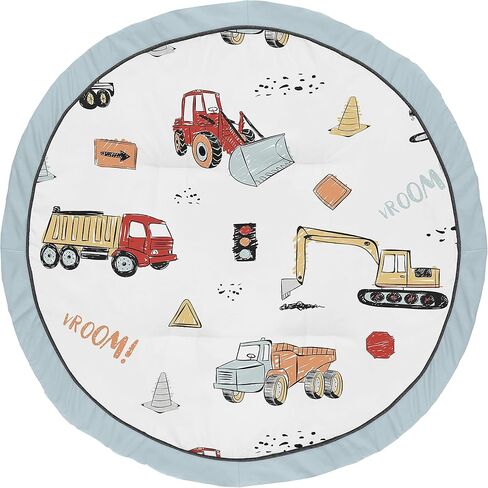 Sweet Jojo Designs Vintage Airplane Boy Baby Play Mat Tummy Time Activity Infant Playmat Playpen Tent Teepee Floor Grey Green Blue White Yellow Airplanes Plane Transportation Clouds Sun Sky Aviator in Saudi Arabia