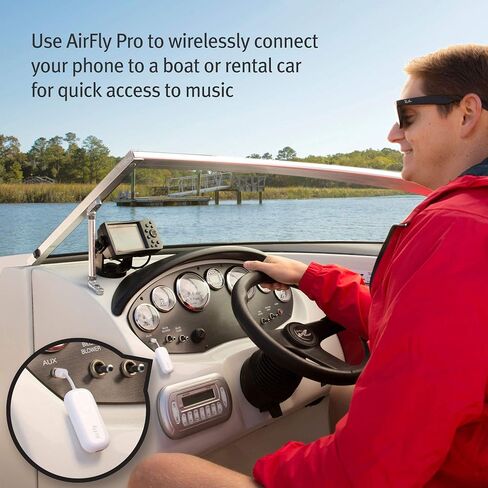 AirFly Pro 2 – Bluetooth Adapter for Airplane, Pair 2 AirPods or Wireless Headphones – 3.5mm AUX Bluetooth Transmitter and Receiver for Cars, Boats, Treadmills, TVs & More – Airplane Travel Essentials in Saudi Arabia