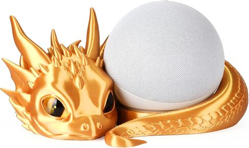 Dragon Stand for Echo Dot 4th/5th Gen ، حامل مكبر صوت ذكي ثلاثي الأبعاد وزينة سطح المكتب الرائعة (أسود أرجواني) in Kuwait