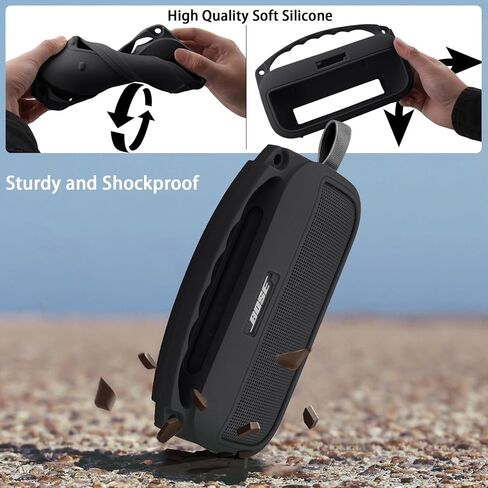 استبدال حالة السيليكون الناعمة CO2CEA لـ BOSE New SoundLink Flex 2nd Gen Bluetooth Portable (حالة السيليكون ، حالة زرقاء) in Kuwait