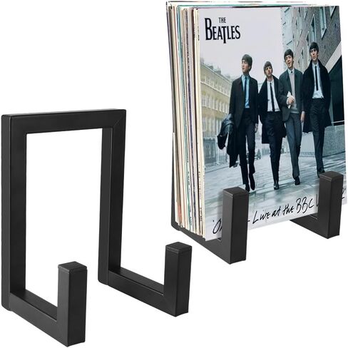 Picowe Vinyl Record Record Holder ، Black LP Display Rack Organizer ، Metal Record Stand (1 Pack) in Kuwait