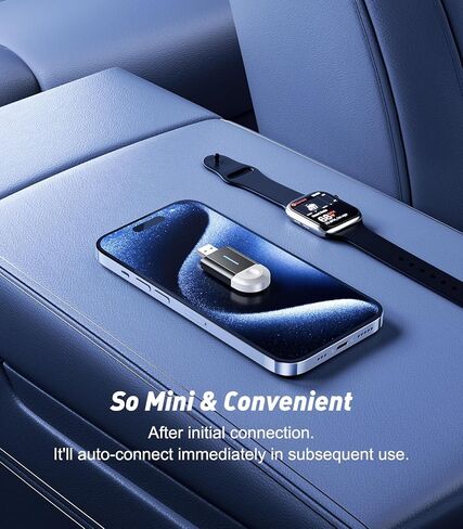 محول CarPlay اللاسلكي (توصيل تلقائي فوري & لا تأخير) سد وتشغيل محول Apple Carplay Mini Mini لـ iPhone 6+/ Android 11+ & 2016+ ، بلوتوث 2.4 جيجا هرتز - WiFi 5.8Ghz in Kuwait