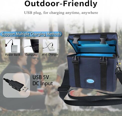 UV Light Sanitizer Box, Portable Foldable Cleaner and Sanitizing Machine with 3-level Timer, UV Cleaner Bag for Toys, Key, Towel, Mask Cleaning Machine USB & Wall Plug-in Charging Blue 12L Ozone-Free in Kuwait