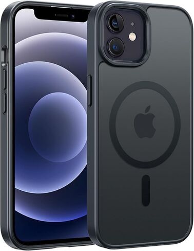 FNTCASE for iPhone 12 Phone Case: for iPhone 12 Pro Magnetic Matte Textured Military Grade Drop Protection Translucent Cell Cover - Slim Durable Shockproof Protective Bumper in Kuwait