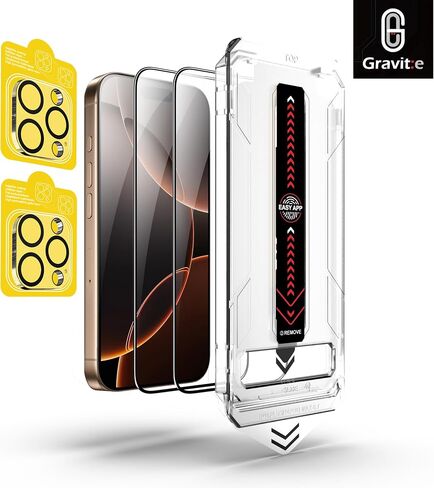 واقي الشاشة الزجاجي المقسّر 9H لـ iPhone مع أداة التثبيت الذكية ، وإزالة الغبار التلقائي ، وحزمة الكاميرا 2 (iPhone 15Promax) in Kuwait