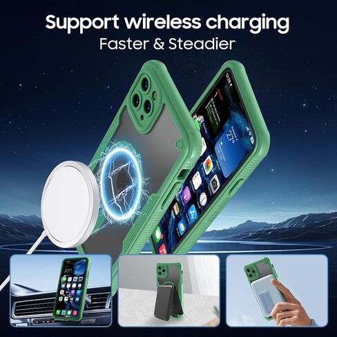 بالنسبة لحالة iPhone 11 Pro ، فإن الظهر غير اللامع المتوافق مع Magsafe المغناطيسي النحيف الصدمية المقاومة للصدمات مع غطاء هاتف حبل الحبل 5.8 بوصة ، أسود in Kuwait