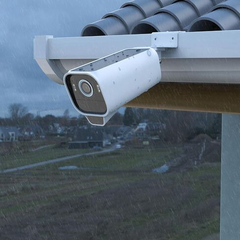 Gutter Mount Bracket +Silicone Cover Skin for Eufy Security eufycam S3 Pro Camera (White) in Saudi Arabia