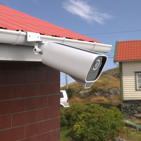 Gutter Mount Bracket +Silicone Cover Skin for Eufy Security eufycam S3 Pro Camera (White) in Saudi Arabia