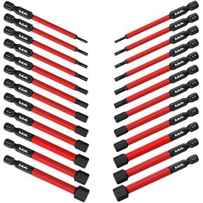 (53Pcs) Impact Hex Head Allen Wrench Bit Set, Hex-Shank S2 Alloy Steel Hex Bits Kit With Anti-slip Drill Bit Extender And Magnetic/Demagnetization Circle For Woodworking, Electrical Accessories