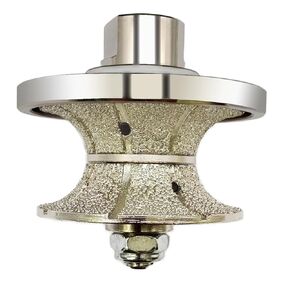 V30 Diamond Full Bullnose Profile Wheel Diamond Hand Profiler Router Bit Wheel Vacuum Brazed with 5/8-11 Thread for Grinder polisher Granite Marble concrete and Countertop Edge Shaping