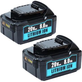 【4Pack 8.0AH استبدال لـ Dewalt 20V Max Lithium Lithium for DeWalt 20V BatteryDCB208 DCB200 DCB205 متوافق مع بطارية DeWalt 20V الأدوات اللاسلكية