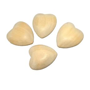 50pcs 30mm Unfinished Wood Hearts Beads with Holes Natural Heart Shape Wooden Bead for Bracelet Handing Materials DIY Beading Accessories (1.18in 50pcs)