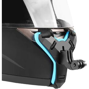 Reflex Camera Motorcycle Helmet Chin Mount with Adjustable Straps for GoPro Hero 13/12/11/10/9/8/7/6/5/4/3 (Black) Ideal Gopro Helmet Mount for Bikes/Riding/Ski-ing