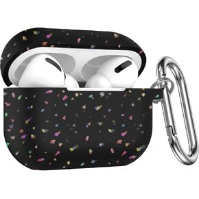 W-Rara Airpods Pro 2nd Generation ، Confetti Flakes Soft Sister Silicone Cover متوافق مع غطاء حالة الشحن Apple Airpods Pro 2nd و 1 مع سلسلة مفاتيح ، مصنوعة من مواد معاد تدويرها in Kuwait