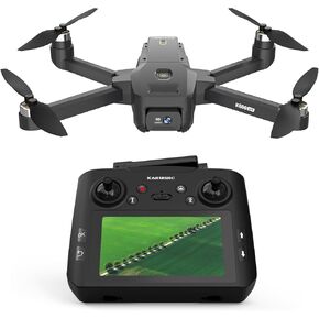 K600 GPS Drone with Camera Adult, 4.5 Inch LCD Screen RC, 32G SD Card with Professional GPS Drone, FPV Drone with Auto Return Follow Me for Beginner, Long range for Modular battery, Handbag under 250g