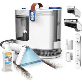 Portable Carpet Cleaner Machine, Carpet Shampooer, 15Kpa Upholstery Cleaner with 3 Tools, 54oz Large Water Tank, 16.4ft Power Cord, Spot and Stain Deep Cleaner for Carpet, Couches, Car, Cyan