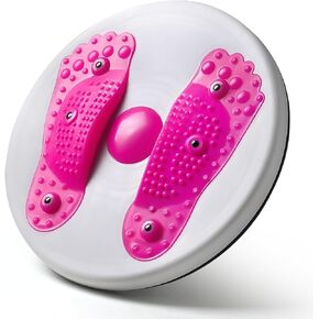MADOG Ab Twister Board, 11 inch Waist Twisting Disc for Aerobic Exercise, Smooth and Noiseless for Slimming and Strengthening Abdominal, Pink