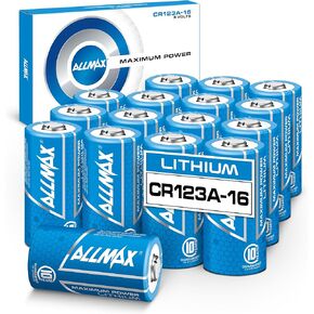 Allmax CR123A Lithium Batteries (48 Count) – Longest Lasting, Leakproof, 10-Year Shelf Life – Perfect for Digital Cameras, Security Systems, and More – 3V