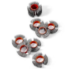 4 Inch Wire Wheels for Angle Grinder, Wire Brush Wheel for 4 1/2 Angle Grinder, Twist Knotted Carbon Steel Angle Grinder Wire Wheel with 5/8" Thread Arbor