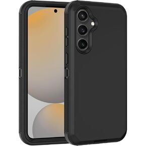 for Samsung Galaxy S24 FE Case,with Built in Screen Protector Heavy Duty Drop Protection,Full Body Rugged Shockproof Dustproof Protective Phone Cover for Samsung Galaxy S24 FE (Orange)