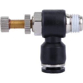 Laser Head Air Nozzle, Laser Cutting Machine C02 Gas Nozzle Laser Valve Carbon Dioxide Regulating Adjuster Valve(Air Pipe 6mm;Thread M5; Unadjustable)