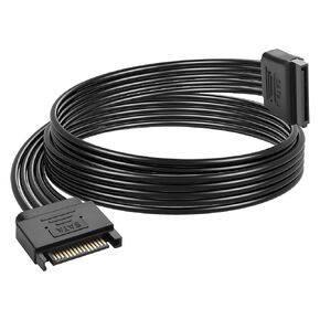 GINTOOYUN SATA Hard Drive Power Cord SATA 15 Pin Male to Female Power Extension Cable for HDD Hard Drive(39.76 Inch) (101CM/39.7IN)