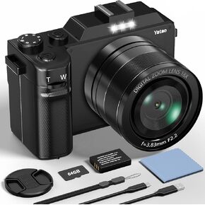 Digital Camera 1080P 44mp Camera, 18X Digital Zoom 3 Inch Camera, with 32GB SD Card, 1 Batteries