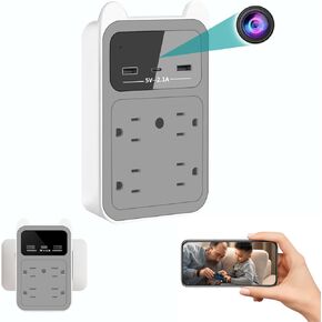 CAMDUCK WiFi Camera 2K, Indoor Home Security Cameras for Baby/Elder/Dog/Pet Camera with Phone app,24/7 SD Card Storage (bk-128G)