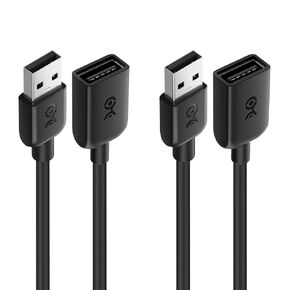 Cable Matters 2-Pack USB to USB Extension Cable (Male to Female USB Extender Cable) - 6 ft
