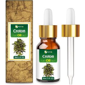 Croton Oil (Codiaeum Variegatum) Essential Oil 100% Pure & Natural Undiluted Unrefined Uncut Organic Standard Oil Therapeutic Grade Oil Aromatherapy Bulk Oil 30ml/1.01fl oz