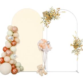 Wedding Arch Backdrop Stand,6.6FT Metal Balloon Arch Stand Frame for Wedding Birthday Party Baby Shower Bridal Banquet Decoration, White