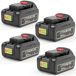 20V 6.0Ah Li-ion Battery Replace for Dewalt 20V Battery, 20V 6.0Ah High Capacity Compatible with Dewalt 20V Battery DCB206 DCB201 DCB200, for Dewalt 20V Power Tools in Saudi Arabia