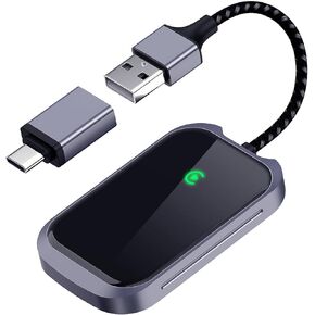 Wireless CarPlay Adapter for Apple, Convert Wired CarPlay to Wireless Control Dongle, Play No Latency for Cars & Apple iPhone from 2015 Easy Setup from iOS 10+ to Screen