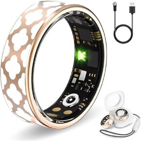 Smart Ring Health Tracker, Heart Rate Fitness Tracker, Activity Trackers for Man&Women -Sleep&Exercise Monitor Heart Rate,Blood Oxygen,Waterproof Sleep Tracking Wearable (#7)