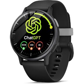 AI ChatGPT Translator Watch, Fitness Tracking, Heart Rate & Sleep Monitor, OLED Display, Titanium Alloy IP68 Waterproof, Multi-Sport Modes, (Black)