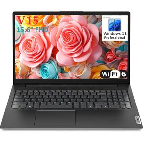 Lenovo 15.6 "كمبيوتر الكمبيوتر المحمول FHD للأعمال والطالب ، معالج Intel Dual Core ، 32 جيجابايت DDR4 RAM ، 1 تيرابايت PCIE SSD ، WiFi 6 ، Bluetooth 5.2 ، Type-C ، HDMI ، لوحة المفاتيح الرقمية ، الأسود ، Windows 11 Pro ، AZ-Xut