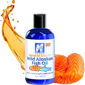 Premium Wild-Caught Alaskan Omega-3 Fish Oil for Dogs - Supports Joint Mobility, Heart Health & Immune System - Relieves Itchy Flaky Skin & Allergies - Enhances Coat Shine & Skin Hydration