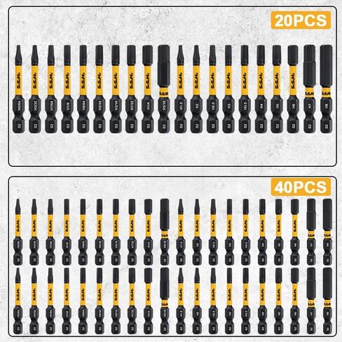 (53Pcs) Impact Hex Head Allen Wrench Bit Set, Hex-Shank S2 Alloy Steel Hex Bits Kit With Anti-slip Drill Bit Extender And Magnetic/Demagnetization Circle For Woodworking, Electrical Accessories in Kuwait