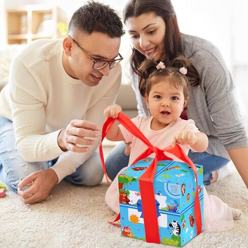 النشاط الخشبي مكعب | ألعاب Montessori للأطفال الصغار البالغ من العمر 1-2 سنوات | هدية عيد ميلاد أول عام واحد | ألعاب تنموية لمدة 12 شهرًا فتيان بويز | لوحة الفرز والتكديس المكافأة (الوردي) in Kuwait
