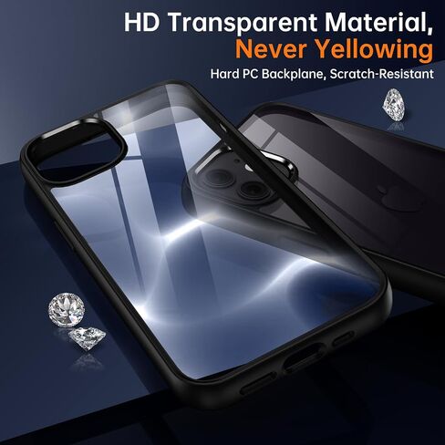 حالة واضحة لـ Supdeal Frackproof For iPhone 15 ، [وليس صفراء] [حماية من الإسقاط العسكري 10 أقدام] in Kuwait