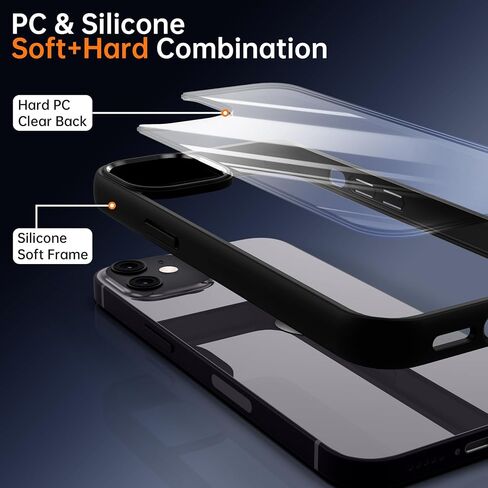 حالة واضحة لـ Supdeal Frackproof For iPhone 15 ، [وليس صفراء] [حماية من الإسقاط العسكري 10 أقدام] in Kuwait