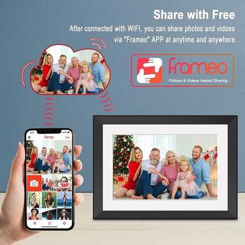 Digital Picture Frame 15.6" Large Digital Photo Frame 1920x1080 HD IPS Touch Screen, Built in 32GB Memory, Share Photos and Videos via Biuframe App, Gift for Friends and Family in Saudi Arabia