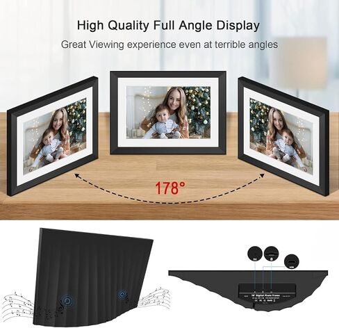 Digital Picture Frame 15.6" Large Digital Photo Frame 1920x1080 HD IPS Touch Screen, Built in 32GB Memory, Share Photos and Videos via Biuframe App, Gift for Friends and Family in Saudi Arabia