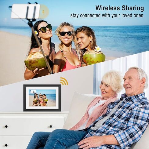 Digital Picture Frame 15.6" Large Digital Photo Frame 1920x1080 HD IPS Touch Screen, Built in 32GB Memory, Share Photos and Videos via Biuframe App, Gift for Friends and Family in Saudi Arabia