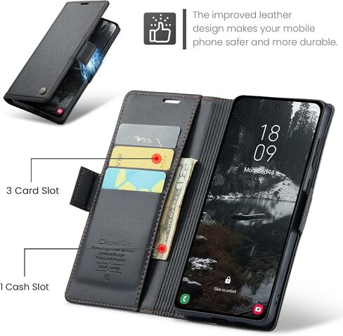 QLTYPRI Wallet Case for Samsung Galaxy S25 Ultra, Premium PU Leather Magnetic Flip Folio Case with RFID Blocking Credit Card Slots Kickstand Shockproof Protective Phone Case Cover - Purple in Saudi Arabia