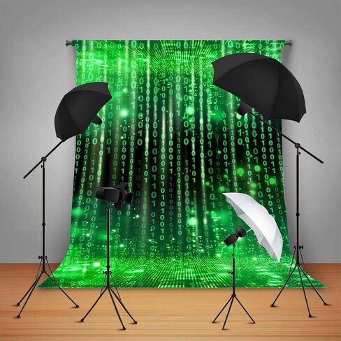 5x7ft الكود الرقمي الأخضر التصوير الفوتوغرافي مصفوفة رقم البيانات رقم الإنترنت موضوع الخلفية photoshoot الاستوديو الدعائم taybzt689 in Kuwait
