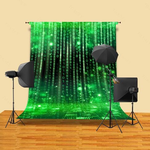 5x7ft الكود الرقمي الأخضر التصوير الفوتوغرافي مصفوفة رقم البيانات رقم الإنترنت موضوع الخلفية photoshoot الاستوديو الدعائم taybzt689 in Kuwait