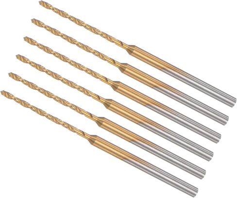 Mini Drill Bit, 1.8mm Drill Diameter 2.35mm Shank Diameter, Titanium Coated Micro Engraving Drill Bit - (Applications: for Plastic and Woodwork), 6-Pieces in Saudi Arabia