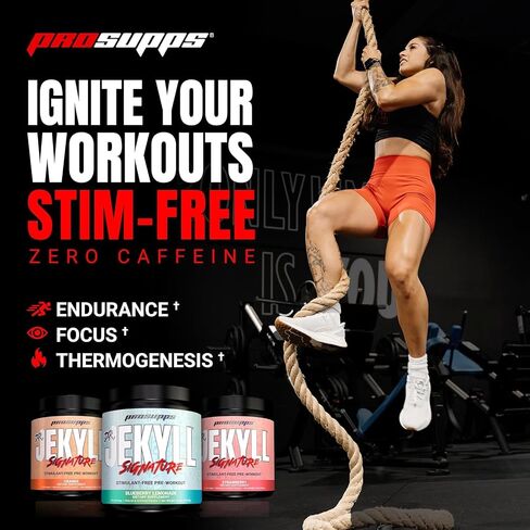 Prosupps الدكتور Jekyll Signature Premout Powder ، المنشطات والكافيين الخالية ، التركيز المكثف ، الطاقة والمضخات ، (30 حصص ، الفراولة) in Saudi Arabia