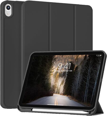 للحصول على iPad 10th Generation Case 10.9 بوصة 2022 مع حامل قلم رصاص ، و Smart Trifold Stand DASE مع غطاء خلفي TPU الناعم ، ومعرف الدعم للمس ، والاستيقاظ التلقائي ، والرمادي ، الرمادي in Kuwait